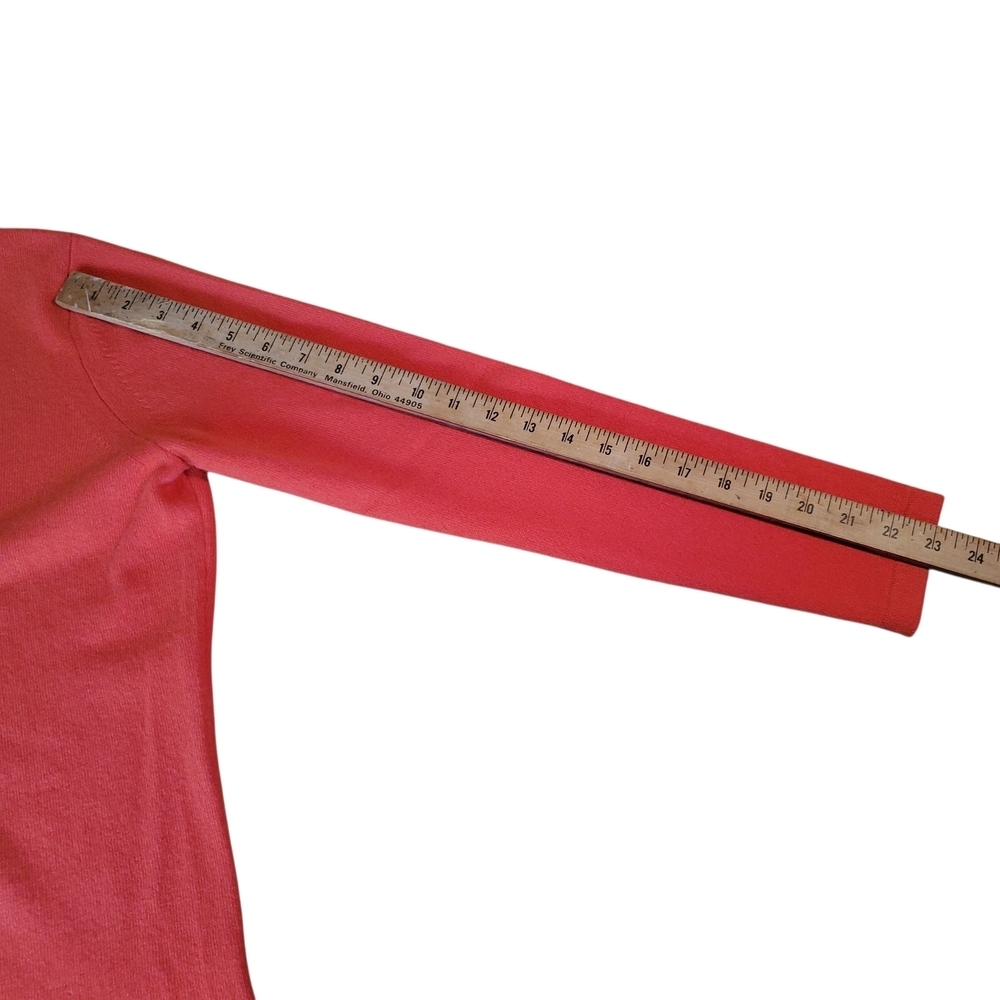 Pure Collection 100% Cashmere Women's Bright Coral Cardigan. 8/10. #0179 - Picture 8 of 10